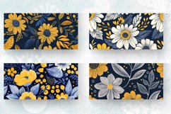 Navy Sunshines Floral Mug wrap Sublimation Designs Product Image 2