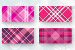 Hot Pink Plaid Mug Wrap Sublimation Designs Product Image 2