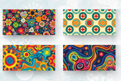 Hippie Retro Mug Wrap Sublimation Designs Product Image 2