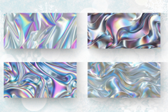 Shiny Silver Hologram Mug Wrap Sublimation Designs Product Image 2