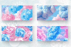 Pink Blue Cotton Candy Mug Wrap Sublimation Designs Product Image 2