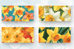 Vibrant Daffodil Flowers mug wrap sublimation Designs Product Image 2