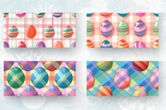 Colorful Eggs Plaid Mug Wrap Sublimation Designs Product Image 2