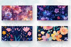 Magical Dreamy Flowers Mug Wrap Sublimation Designs Product Image 2