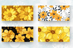 Yellow Flowers Mug Wrap Sublimation Designs Product Image 2