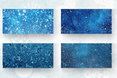 Blue Glittery Mug Wrap Sublimation Designs Product Image 2