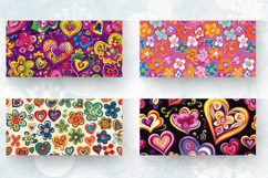 Groovy Floral Sweet Hearts Mug Wrap Sublimation Designs Product Image 2