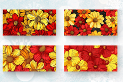 Red and Yellow Flowers Mug Wrap Sublimation Designs Product Image 2