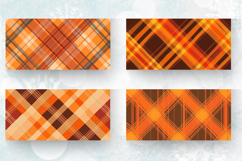 Fall Orange Plaid Mug Wrap Sublimation Designs Product Image 2