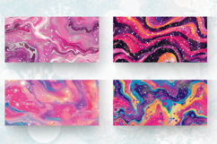 Psychedelic Dreamy Pink Glitter Mug Wrap Sublimation Designs Product Image 2