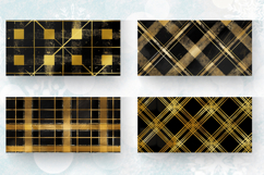 Gold &amp; Black Plaid Mug Wrap Sublimation Designs Product Image 2