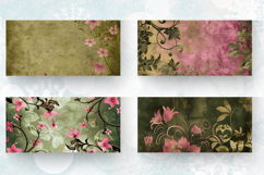 Pink and Olive Luxury Floral Mug Wrap Sublimation Designs Product Image 2