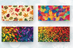 Fall Rainbow Leaves Mug Wrap Sublimation Designs Product Image 2