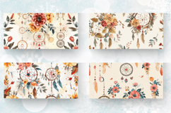 Boho Floral Dreamcatchers Mug Wrap Sublimation Designs Product Image 2