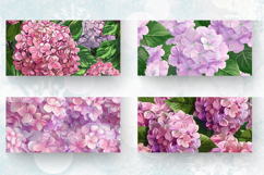 Pink Hydrangeas Mug Wrap Sublimation Designs Product Image 2
