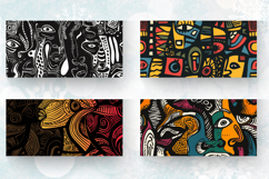 Abstract African American Doodle Mug Wrap Sublimation Design Product Image 2