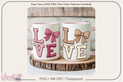 Faux Yarn LOVE PNG, Knit Letter Design, Valentine Love Product Image 8