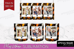 Halloween Photo Mug Wrap PNG - Brush Stroke Picture Frame Product Image 1