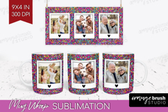 Glitter Photo Mug Wrap PNG - Sparkle Picture Frame Mug Product Image 1