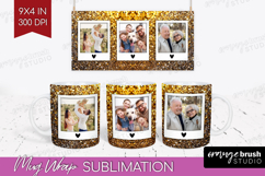 Glitter Photo Mug Wrap PNG - Sparkle Picture Frame Mug Product Image 1