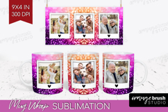 Glitter Photo Mug Wrap PNG - Sparkle Picture Frame Mug Product Image 1