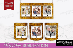 Glitter Photo Mug Wrap PNG - Sparkle Picture Frame Mug Product Image 1
