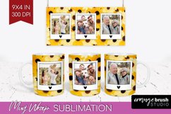 Retro Photo Mug Wrap PNG - Flowers Picture Frame Mug Product Image 1