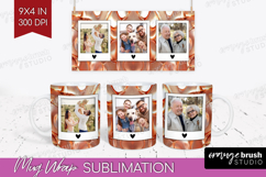 Rose Gold Photo Mug Wrap PNG - Abstract Picture Frame Mug Product Image 1