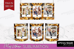 Rose Gold Photo Mug Wrap PNG - Abstract Picture Frame Mug Product Image 1