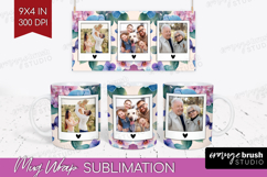 Floral Photo Mug Wrap PNG - Sping Flowers Picture Frame Mug Product Image 1