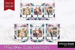 Floral Photo Mug Wrap PNG - Sping Flowers Picture Frame Mug Product Image 1