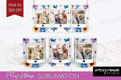 Floral Photo Mug Wrap PNG - Sping Flowers Picture Frame Mug Product Image 1