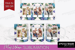Floral Photo Mug Wrap PNG - Sping Flowers Picture Frame Mug Product Image 1