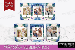 Floral Photo Mug Wrap PNG - Sping Flowers Picture Frame Mug Product Image 1