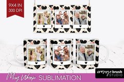 Valentines Day Photo Mug Wrap PNG - Heart Picture Frame Mug Product Image 1