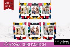 Valentines Day Photo Mug Wrap PNG - Heart Picture Frame Mug Product Image 1