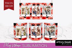 Valentines Day Photo Mug Wrap PNG - Heart Picture Frame Mug Product Image 1