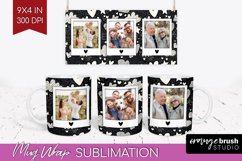 Valentines Day Photo Mug Wrap PNG - Heart Picture Frame Mug Product Image 1