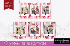 Valentines Day Photo Mug Wrap PNG - Heart Picture Frame Mug Product Image 1