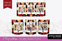 Valentines Day Photo Mug Wrap PNG - Heart Picture Frame Mug Product Image 1