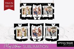 Valentines Day Photo Mug Wrap PNG - Heart Picture Frame Mug Product Image 1