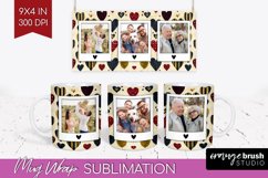 Valentines Day Photo Mug Wrap PNG - Heart Picture Frame Mug Product Image 1