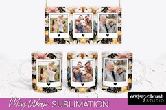 Add Your Photo Mug Wrap -Floral Mug Sublimation Design Product Image 1