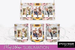 Add Your Photo Mug Wrap -Floral Mug Sublimation Design Product Image 1