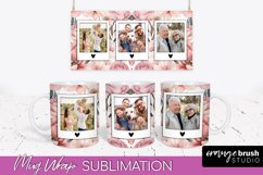 Add Your Photo Mug Wrap -Floral Mug Sublimation Design Product Image 1