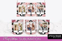 Add Your Photo Mug Wrap -Floral Mug Sublimation Design Product Image 1