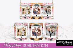 Add Your Photo Mug Wrap -Floral Mug Sublimation Design Product Image 1