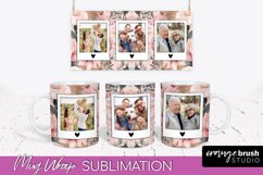 Add Your Photo Mug Wrap -Floral Mug Sublimation Design Product Image 1