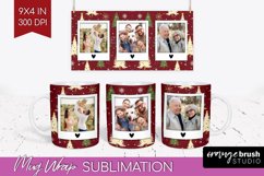 Christmas Photo Mug Wrap PNG - Christmas Tree Picture Frame Product Image 1