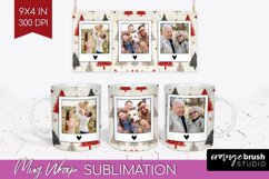 Christmas Photo Mug Wrap PNG - Christmas Tree Picture Frame Product Image 1